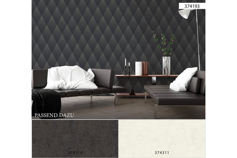 Slät Tapet New Walls Ovävd Svart Guld - AS Creation - Inredning & dekor - Väggdekor - Tapeter & tapettillbehör - Mönstrade tapeter