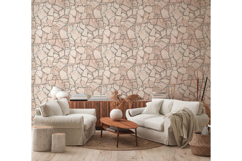 Sten Tapet Ovävd Beige Grå Brun - AS Creation - Inredning & dekor - Väggdekor - Tapeter & tapettillbehör - Mönstrade tapeter