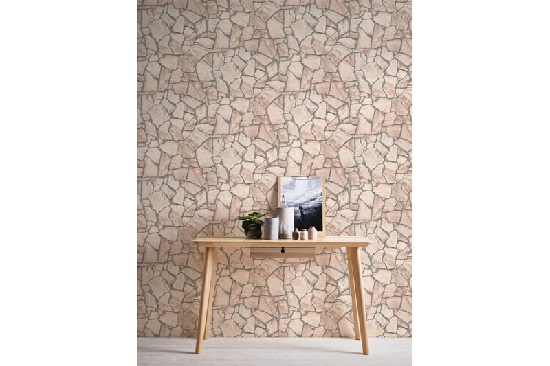 Sten Tapet Ovävd Beige Grå Brun - AS Creation - Inredning & dekor - Väggdekor - Tapeter & tapettillbehör - Mönstrade tapeter