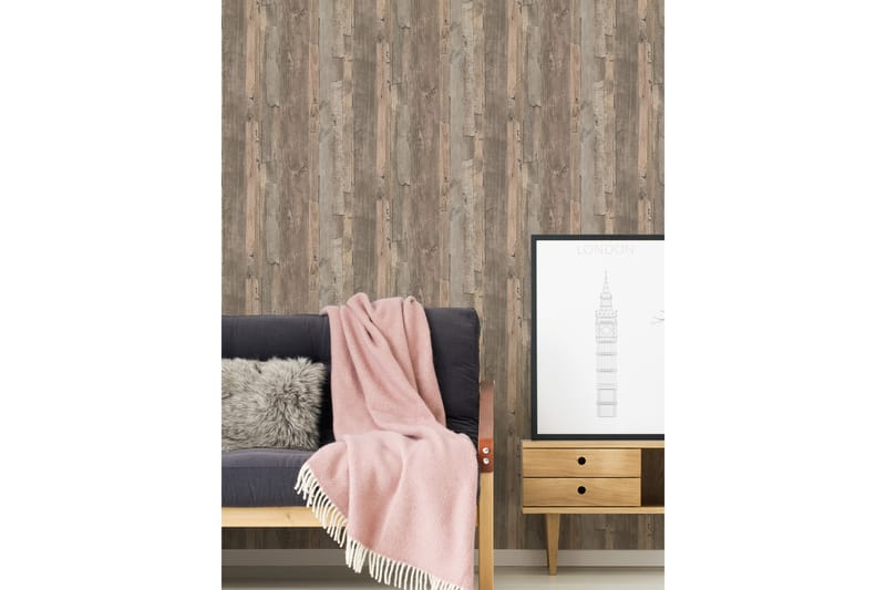 Trälik Tapet Ovävd Beige Brun - AS Creation - Inredning & dekor - Väggdekor - Tapeter & tapettillbehör - Mönstrade tapeter