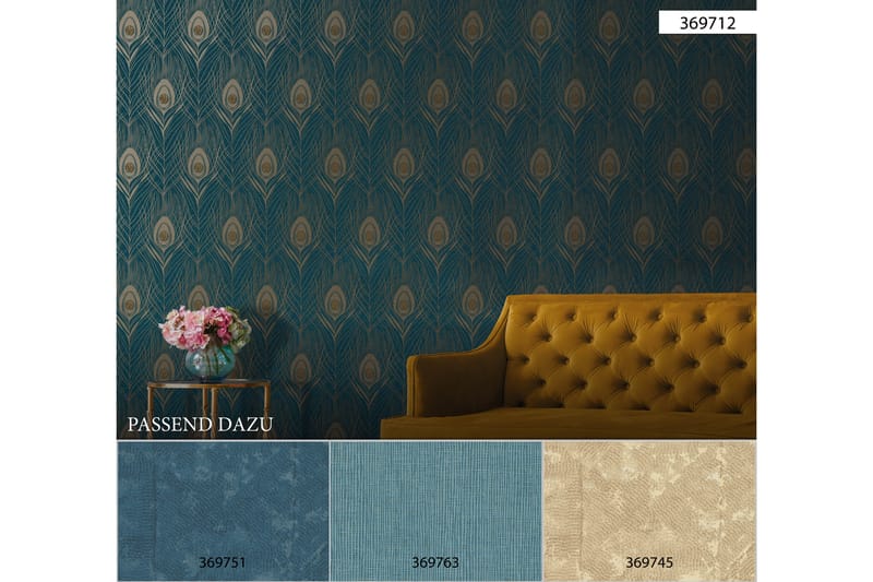 Vintage Tapet Absolutely Chic Ovävd - AS Creation - Inredning & dekor - Väggdekor - Tapeter & tapettillbehör - Mönstrade tapeter
