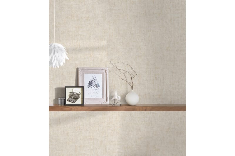 Vintage Tapet Grönery Ovävd Cream Beige - AS Creation - Inredning & dekor - Väggdekor - Tapeter & tapettillbehör - Mönstrade tapeter