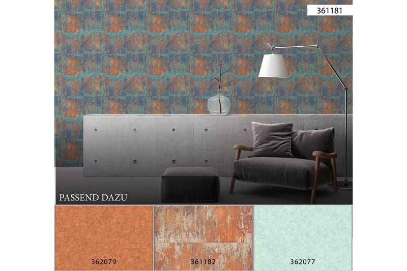 Vintage Tapet Ovävd Blå Brun - AS Creation - Inredning & dekor - Väggdekor - Tapeter & tapettillbehör - Mönstrade tapeter