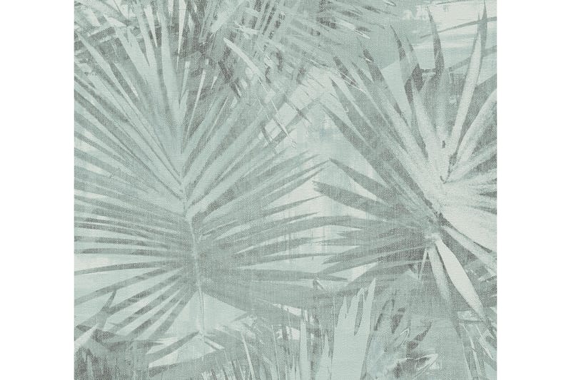 Palm tree Tapet Hygge Ovävd Blå Grön - AS Creation - Mönstrade tapeter