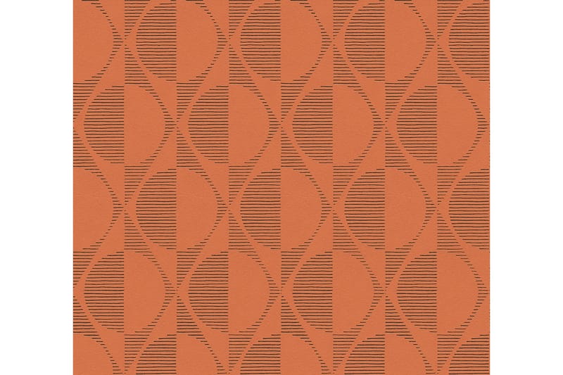 Retro style Tapet Pop Style Ovävd Orange - AS Creation - Mönstrade tapeter