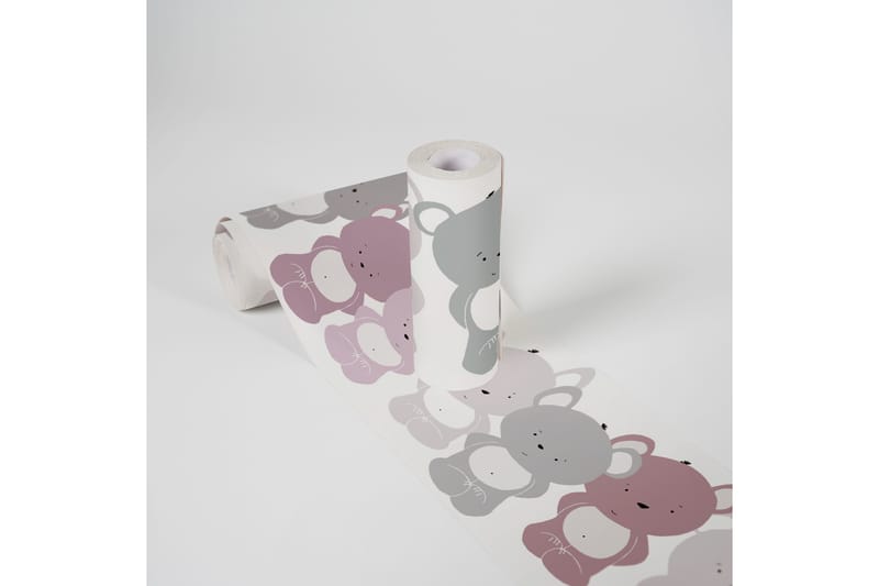 Självhäftande border Cute Bears Rosa Grå Vit - AS Creation - Inredning & dekor - Väggdekor - Tapeter & tapettillbehör - Tapetbård