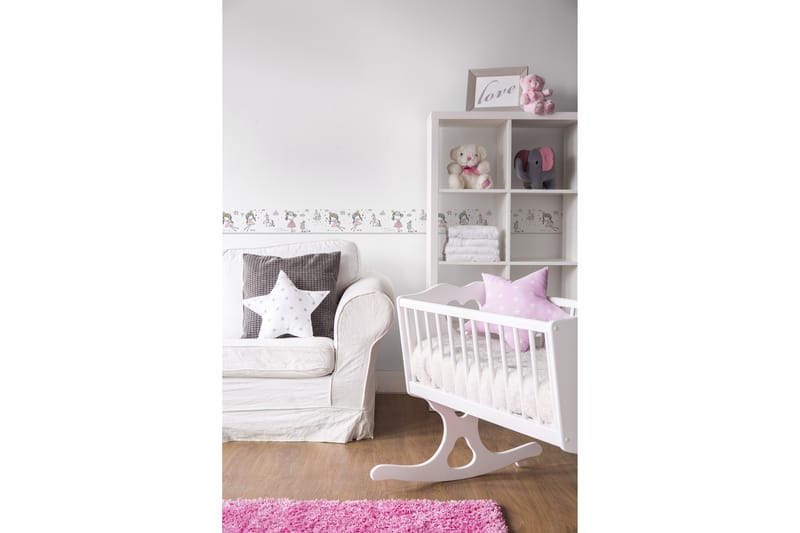 Självhäftande border Magic Princess Rosa Grå - AS Creation - Inredning & dekor - Väggdekor - Tapeter & tapettillbehör - Tapetbård