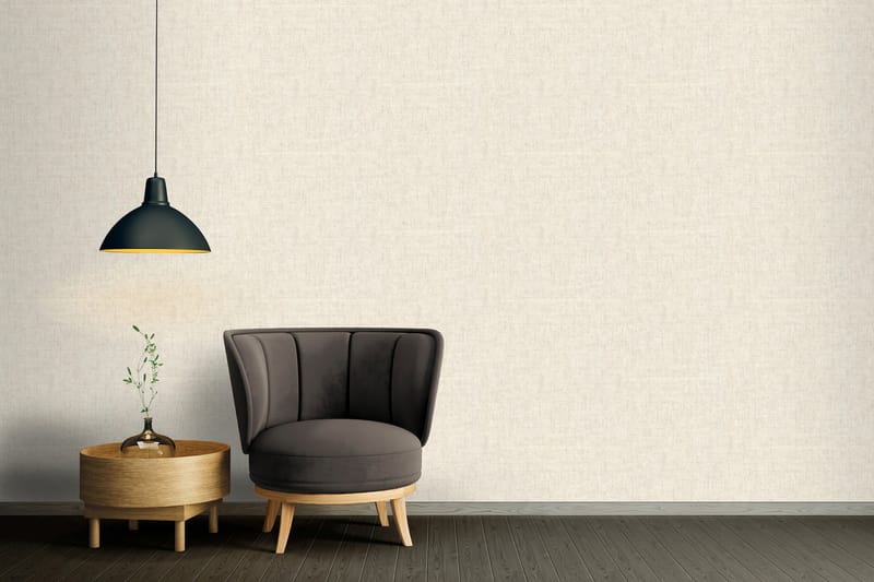 Vintage Tapet Cuba Ovävd Beige Cream - Mönstrade tapeter