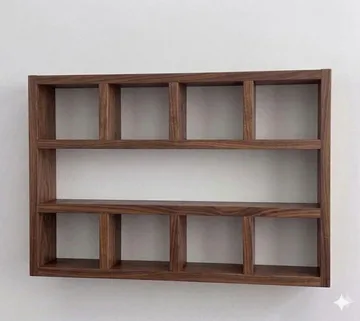 Tervik Dekorativ vägghylla 60x48x9 cm - Naturligt trä - Inredning & dekor - Väggdekor - Väggpanel