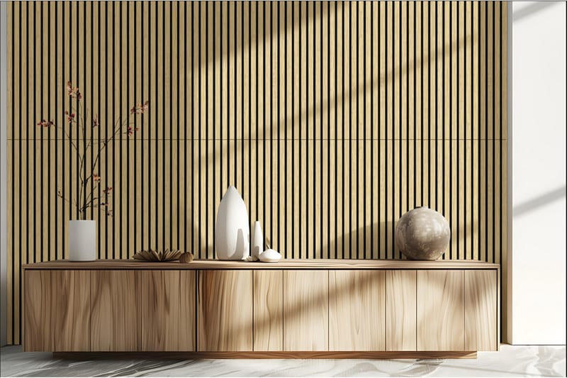 Trälamell Akustikpaneler 120x60x1.8 cm 4-pack - Inredning & dekor - Väggdekor - Väggpanel
