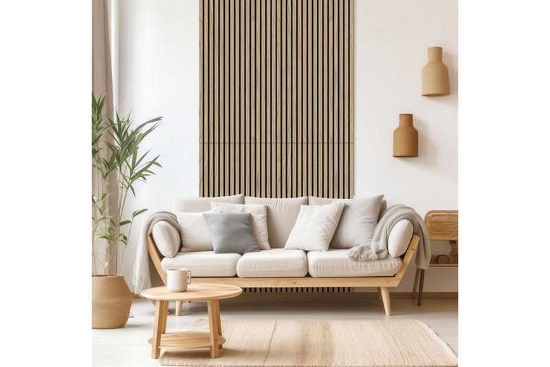 Trälamell Akustikpaneler 120x60x1.8 cm 4-pack - Inredning & dekor - Väggdekor - Väggpanel