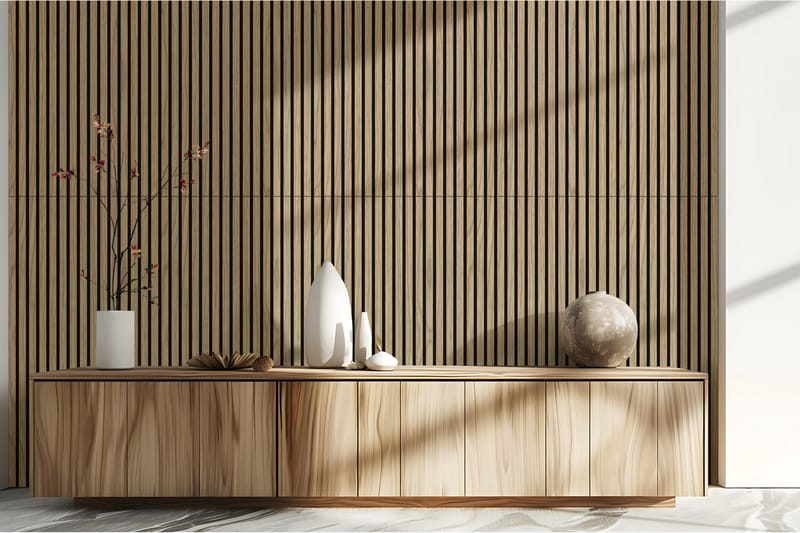 Trälamell Akustikpaneler 120x60x1.8 cm 4-pack - Inredning & dekor - Väggdekor - Väggpanel