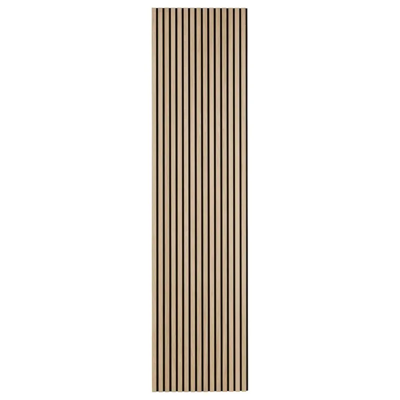 Trälamell akustikpaneler | 2700x600x21mm | Vit ek - Inredning & dekor - Väggdekor - Väggpanel