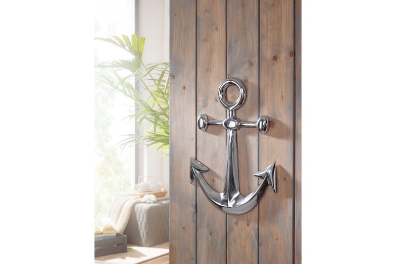 Väggdekoration Wohnling Ankare Maritim Handpolerad Aluminiumgjutning Modern - Inredning & dekor - Dekor & inredningsdetaljer