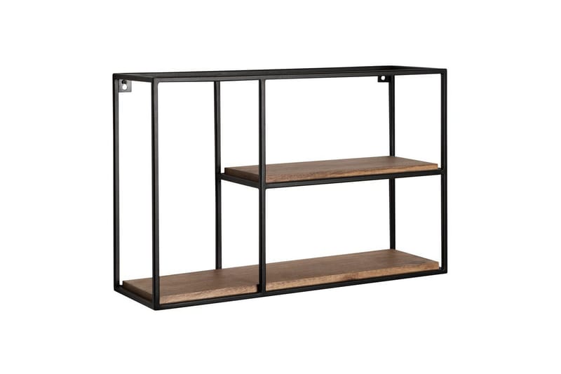 Vägghylla Wohnling Massivt trä metallram väggmonterad industriell - Förvaring - Köksförvaring - Kökshylla