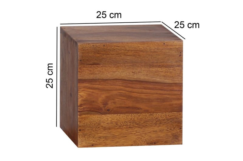 Vägghylla Wohnling Set med 4 massivt trä kub-optik väggmonterad modern - Förvaring - Köksförvaring - Kökshylla