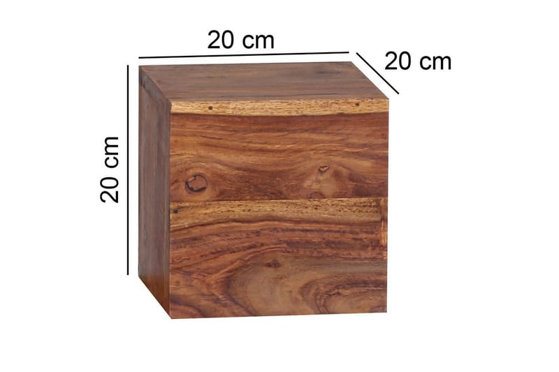 Vägghylla Wohnling Set med 4 massivt trä kub-optik väggmonterad modern - Förvaring - Köksförvaring - Kökshylla