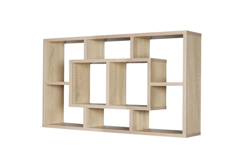 Vägghylla Wohnling PAOLA melaminbelagd MDF, förvaringshylla, väggmonterad, modern stil Sonoma - Sonoma - Inredning & dekor - Väggdekor - Väggpanel