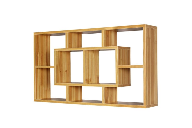 Vägghylla Wohnling PAOLA melaminbelagd MDF, förvaringshylla, väggmonterad, modern stil Bok - Bok - Inredning & dekor - Väggdekor - Väggpanel