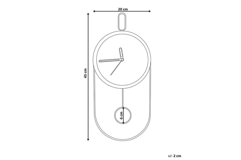 Pendelur Sierre Svart/Silver - Svart/Silver - Inredning & dekor - Väggdekor - Väggklocka & väggur - Urverk till väggklocka