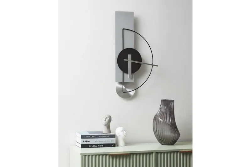 Väggklocka Cevins Grå/svart/silver - Grå/svart/silver - Inredning & dekor - Väggdekor - Väggklocka & väggur - Urverk till väggklocka