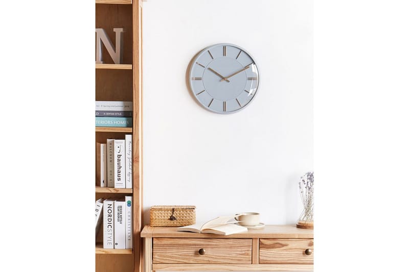 Väggklocka Daroca Grå/koppar - Grå/koppar - Inredning & dekor - Väggdekor - Väggklocka & väggur - Urverk till väggklocka