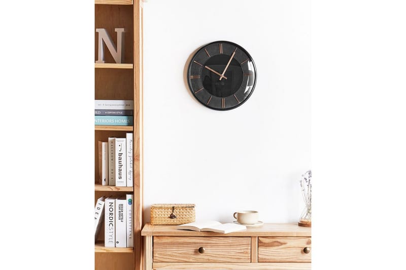 Väggklocka Daroca Svart/koppar - Svart/koppar - Inredning & dekor - Väggdekor - Väggklocka & väggur - Urverk till väggklocka