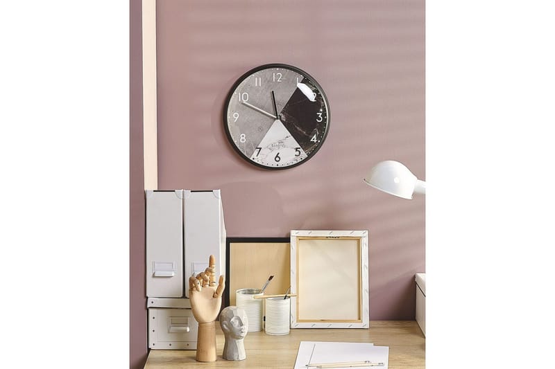 Väggklocka Davos Grå/svart/vit - Grå/svart/vit - Inredning & dekor - Väggdekor - Väggklocka & väggur - Urverk till väggklocka