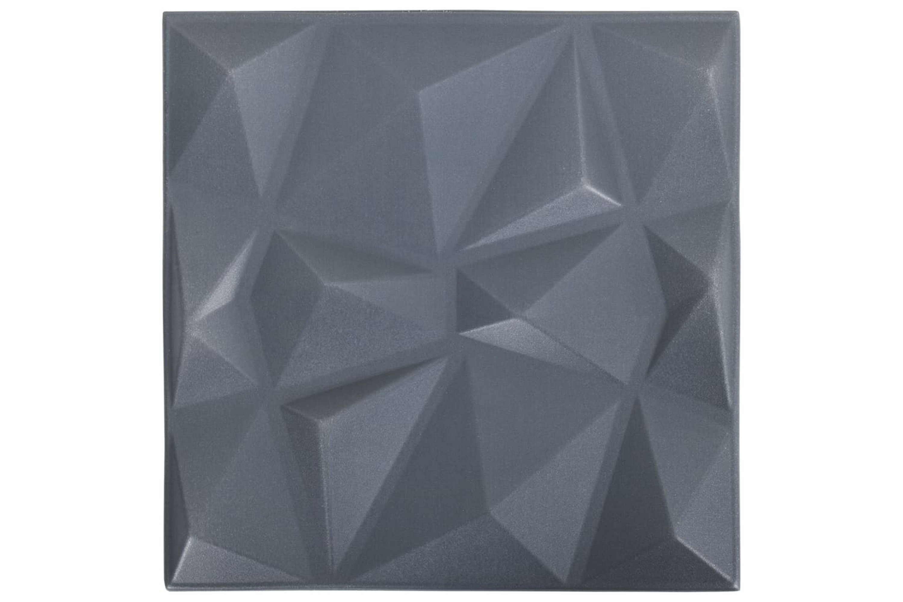 3D Väggpaneler 12 st 50×50 cm diamant grå 3 mÃ‚Â² – Grå