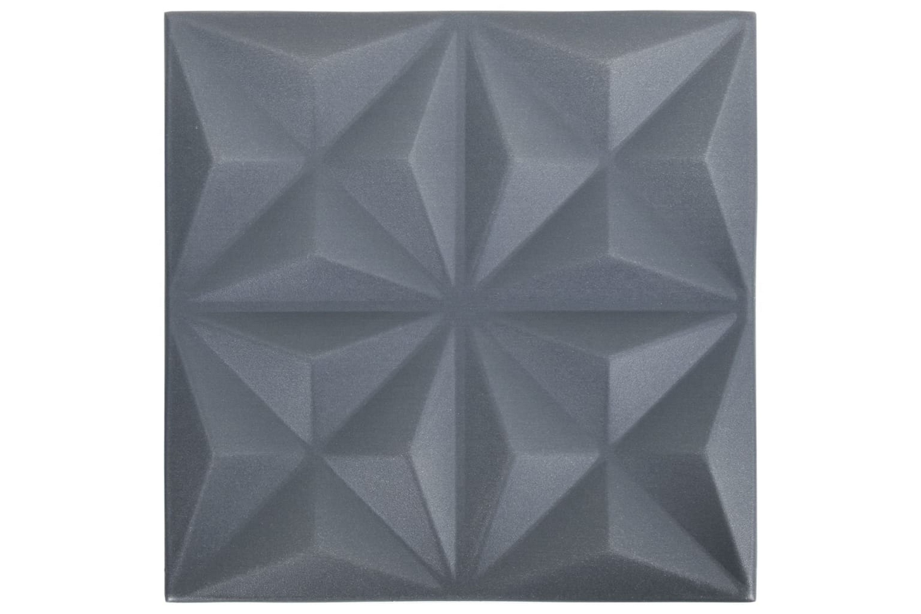 3D Väggpaneler 12 st 50×50 cm origami grå 3 mÃ‚Â² – Grå