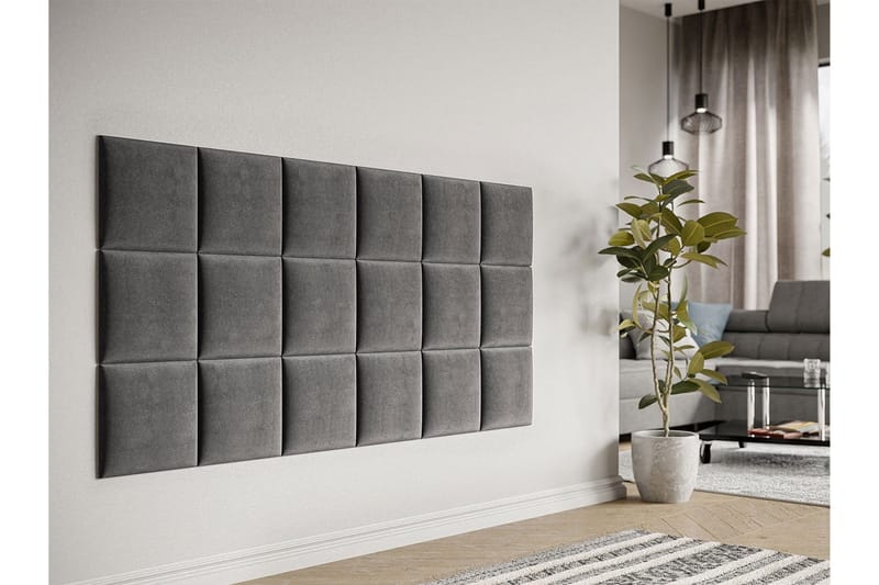 AVENEL Stoppad Väggpanel 30x30 cm Grå - Inredning & dekor - Väggdekor - Väggpanel