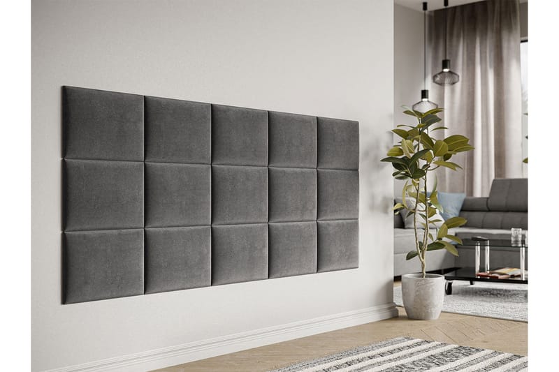 AVENEL Stoppad Väggpanel 40x30 cm Grå - Inredning & dekor - Väggdekor - Väggpanel