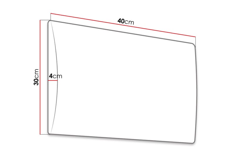 AVENEL Stoppad Väggpanel 40x30 cm Grå - Inredning & dekor - Väggdekor - Väggpanel