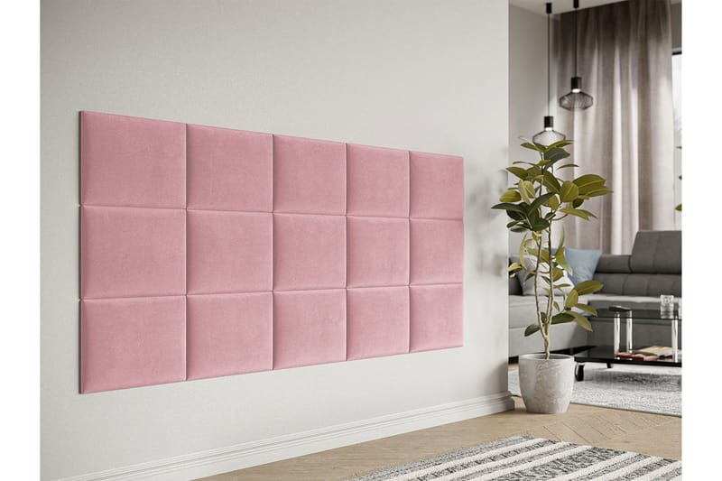 AVENEL Stoppad Väggpanel 40x30 cm Rosa - Inredning & dekor - Väggdekor - Väggpanel