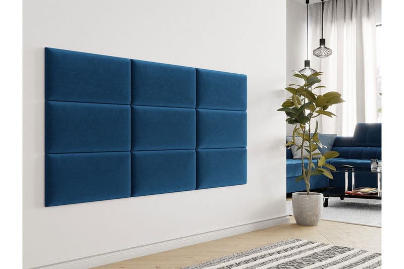 AVENEL Stoppad Väggpanel 60x30 cm Blå - Inredning & dekor - Väggdekor - Väggpanel
