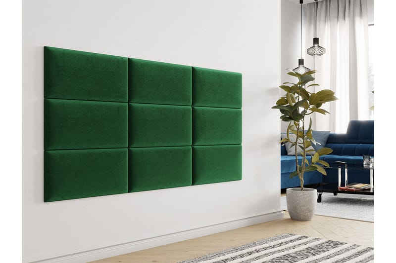 AVENEL Stoppad Väggpanel 60x30 cm Grön - Inredning & dekor - Väggdekor - Väggpanel