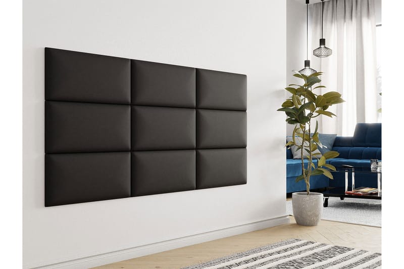 AVENEL Stoppad Väggpanel 60x30 cm Mörkgrå - Inredning & dekor - Väggdekor - Väggpanel