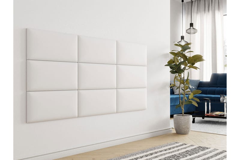 AVENEL Stoppad Väggpanel 60x30 cm Vit - Inredning & dekor - Väggdekor - Väggpanel
