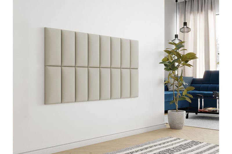 AYERBE Väggpanel 20x4x40  cm Stoppad Sammet/Beige - Inredning & dekor - Väggdekor - Väggpanel