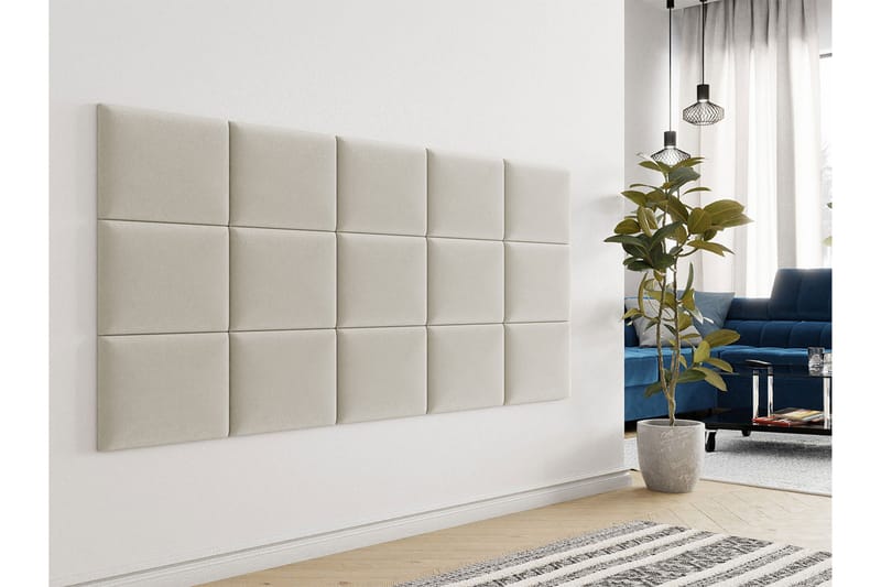 AYERBE Väggpanel 30x4x40  cm Stoppad Sammet/Beige - Inredning & dekor - Väggdekor - Väggpanel