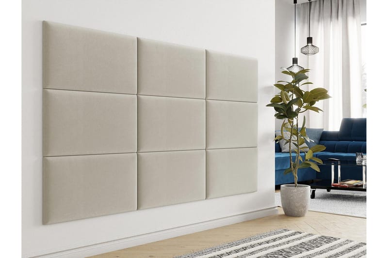 AYERBE Väggpanel 40x4x70  cm Stoppad Sammet/Beige - Inredning & dekor - Väggdekor - Väggpanel