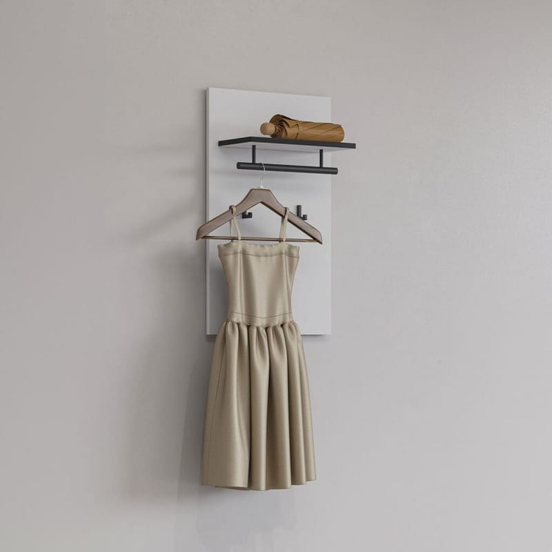 Väggpanel Kors med Krokar - Vit - Inredning & dekor - Väggdekor - Väggpanel