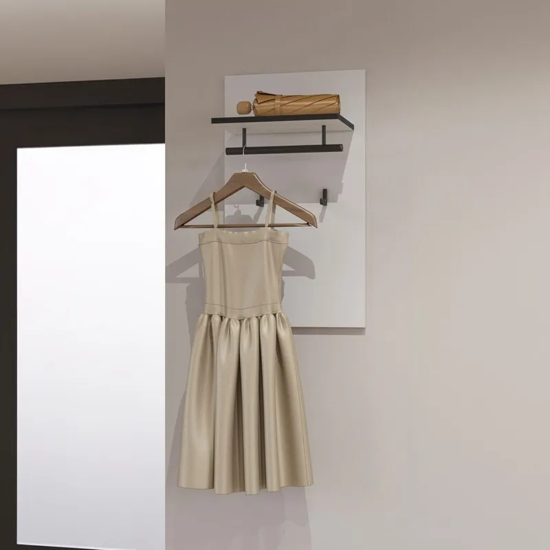 Väggpanel Kors med Krokar - Vit - Inredning & dekor - Väggdekor - Väggpanel