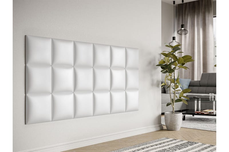 Lornel Stoppad Väggpanel 30x30 cm - Vit - Inredning & dekor - Väggdekor - Väggpanel