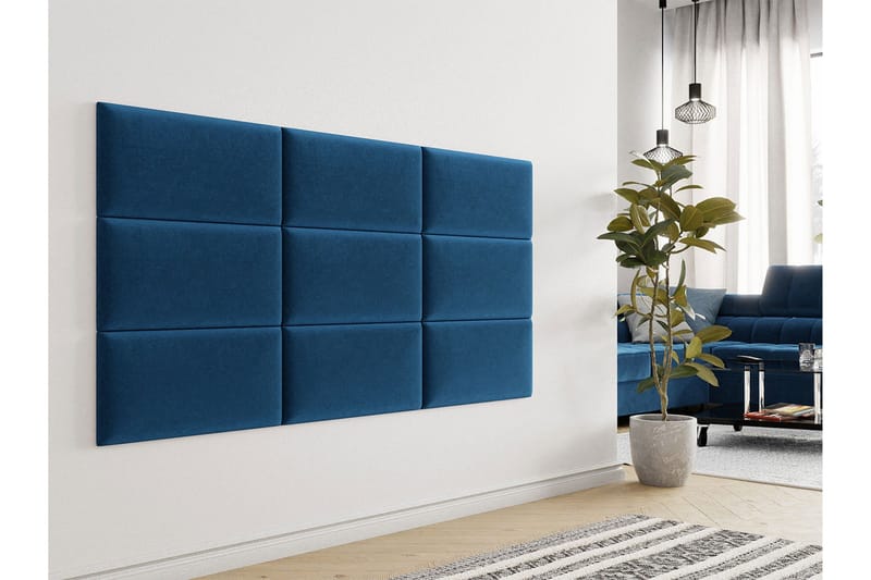 Lornel Stoppad Väggpanel 60x30 cm - Blå - Inredning & dekor - Väggdekor - Väggpanel