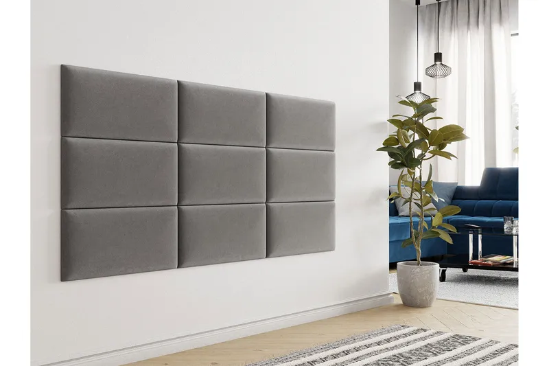 Lornel Stoppad Väggpanel 60x30 cm - Grå - Inredning & dekor - Väggdekor - Väggpanel
