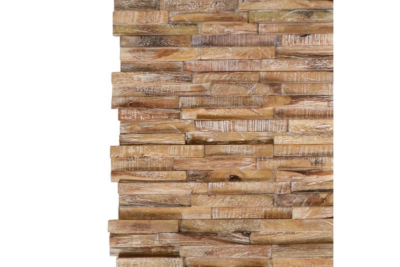 Väggbeklädnad 3D 10 st 1,01 m² massiv teak - Brun - Inredning & dekor - Väggdekor - Väggpanel