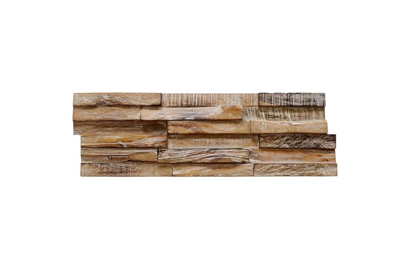 Väggbeklädnad 3D 10 st 1,01 m² massiv teak - Brun - Inredning & dekor - Väggdekor - Väggpanel