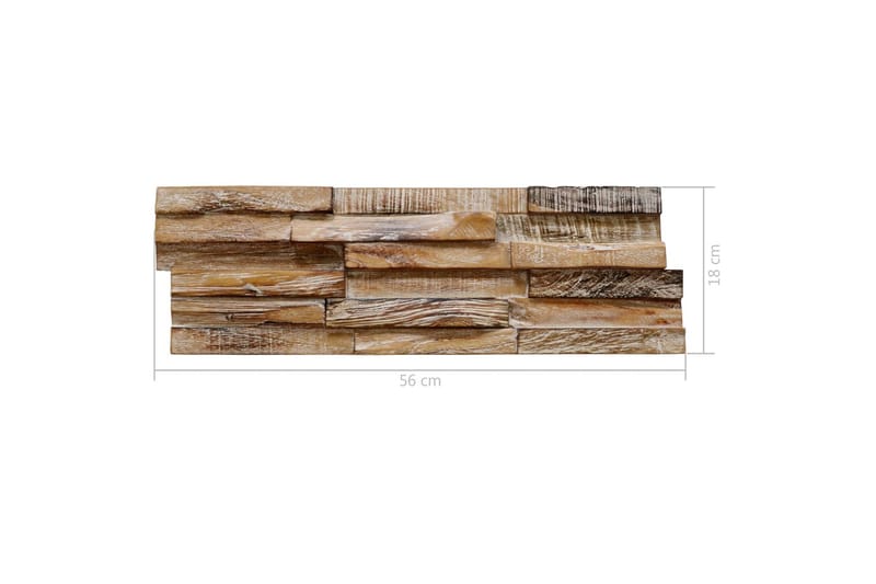 Väggbeklädnad 3D 10 st 1,01 m² massiv teak - Brun - Inredning & dekor - Väggdekor - Väggpanel