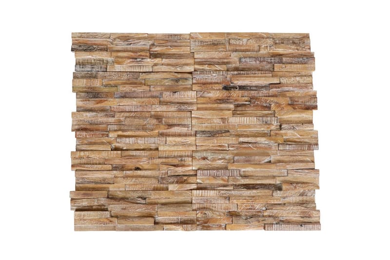 Väggbeklädnad 3D 10 st 1,01 m² massiv teak - Brun - Inredning & dekor - Väggdekor - Väggpanel